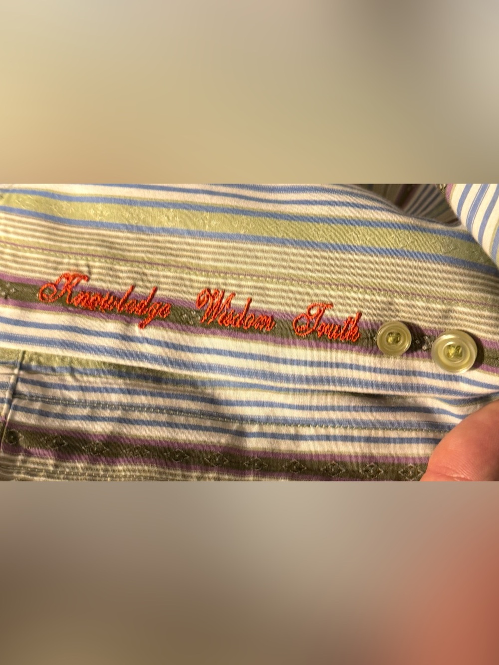 Robert Graham Men's Striped Long-Sleeve button down Shirt- M - Picture 5 of 7